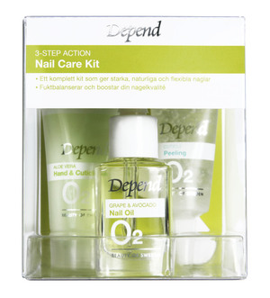 Depend O2 3-Step Action Nail Care Kit